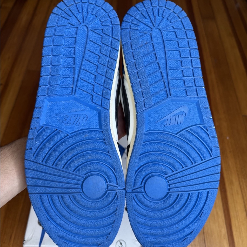 Size Jordan 1 Retro X Fragment Design X Travis Scott Low Blue